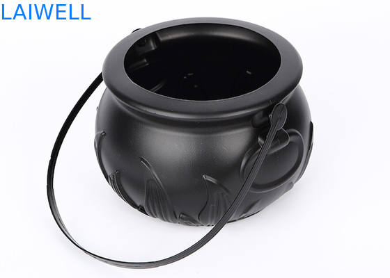 1200ML la sucrerie faite sur commande de seau du noir pp cogne des récipients en plastique pour Holloween