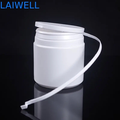 Récipients en plastique ronds blancs modernes hermétiques de HDPE de pots de lait en poudre de la bouteille 500ML de stockage avec la larme outre du chapeau
