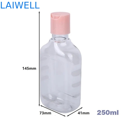 Récipients en plastique réutilisables de bouteilles transparentes de lotion de place d'ANIMAL FAMILIER de 73*41*145MM 250ML Eco pour l'organisation à la maison