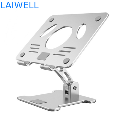 Support en aluminium ergonomique réglable argenté d'ordinateur portable en métal de 270*245*70MM avec la conception aérée