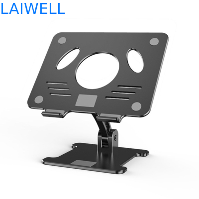 Support en aluminium ergonomique réglable argenté d'ordinateur portable en métal de 270*245*70MM avec la conception aérée
