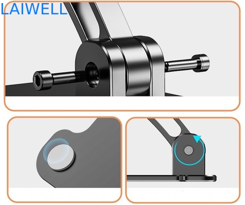 Support en aluminium ergonomique réglable argenté d'ordinateur portable en métal de 270*245*70MM avec la conception aérée