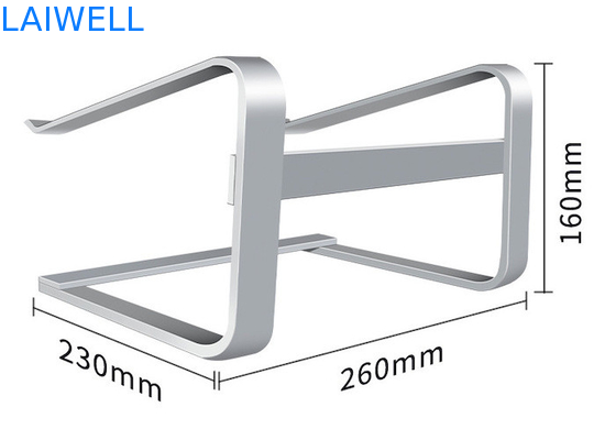 Support de bureau en aluminium argenté d'ordinateur portable en métal de poids léger de 260*230*160MM