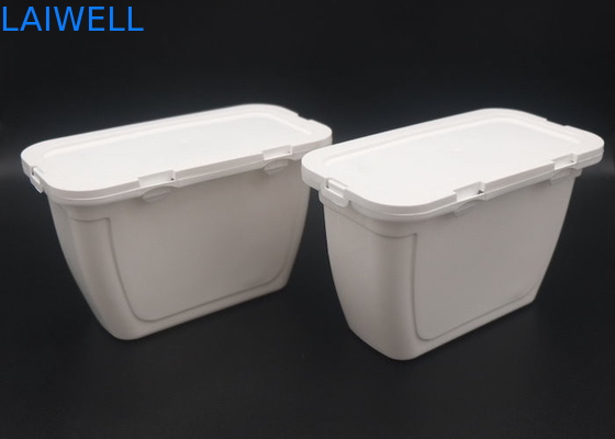 Boîte de rangement détersive durable de bouteille de récipients en plastique de PE de couleur de blanchisserie de boîte blanche de gel