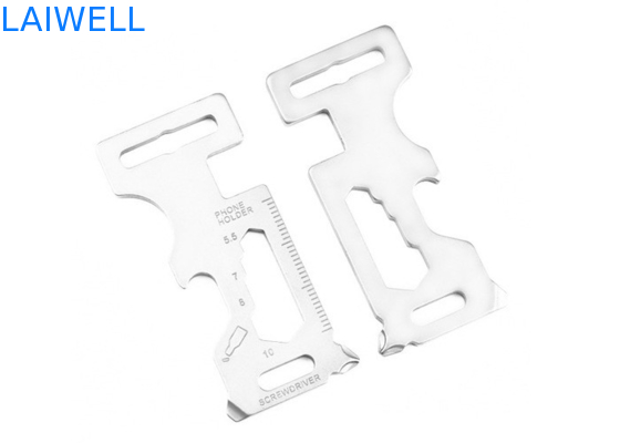 Stampage à la pointe de précision extérieure 70 mm sablage multi-fonctionnel ouvre-bouteille en acier inoxydable carte d'outil EDC