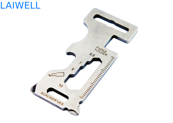 Stampage à la pointe de précision extérieure 70 mm sablage multi-fonctionnel ouvre-bouteille en acier inoxydable carte d'outil EDC