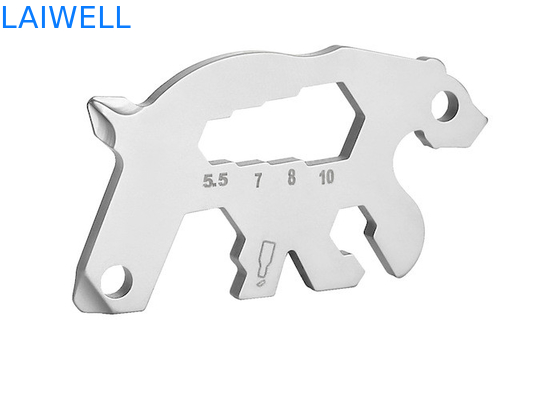 55 mm ouvre-bouteilles en métal léger et de conception animale article durable en acier inoxydable carte d'outil EDC polyvalente