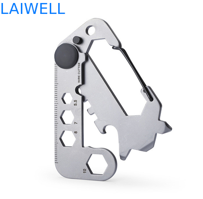 74*35*6MM Sablier de précision 420 en acier inoxydable Mini multi-usage carte d'outil EDC ouvre-bouteille métallique en argent