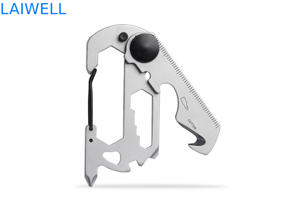74*35*6MM Sablier de précision 420 en acier inoxydable Mini multi-usage carte d'outil EDC ouvre-bouteille métallique en argent