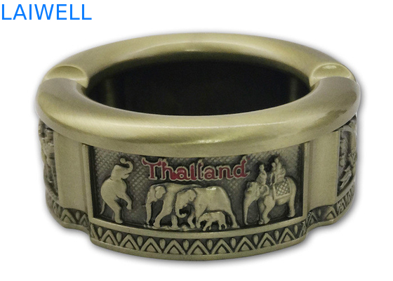 82*32MM Couleur bronze alliage de zin personnalisable portable métal moulage sous pression cendrier