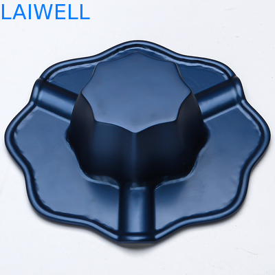 130*130MM Polissé Nickel Plated And Die Casting Couleur bleue cendrier portable sur mesure avec fond de velours