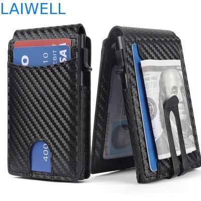 Portefeuilles de cartes en aluminium de luxe multifonctionnaux personnalisables, adaptés à 12 cartes