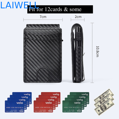 Portefeuilles de cartes en aluminium de luxe multifonctionnaux personnalisables, adaptés à 12 cartes