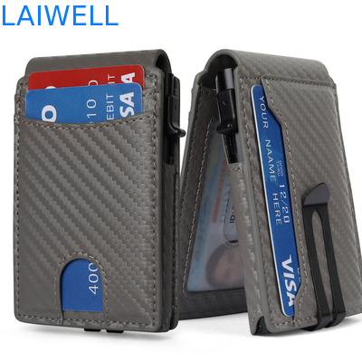 Portefeuilles de cartes en aluminium de luxe multifonctionnaux personnalisables, adaptés à 12 cartes