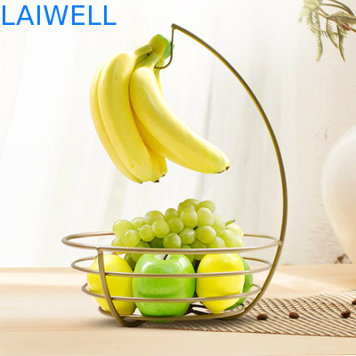 Produits ménagers en métal très vendus 37*27CM Champagne vernis de cuisson Fer Plaque à fruits créative avec design personnalisé