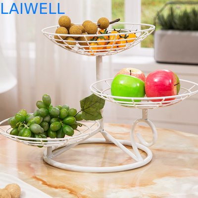 32 cm de hauteur cuisson en métal noir en fer multicouche plateau de fruits en fer Conception personnalisée pour plus de commodité