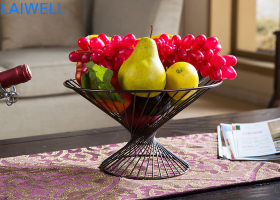 27.5*15*15CM Luxe Vernis de boulangerie noir Fer panier à fruits Appareils ménagers métalliques Résistance à la chaleur et longue durée de vie