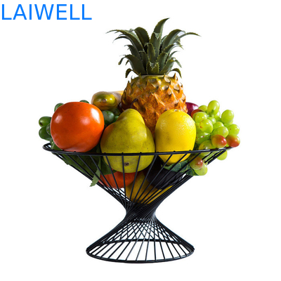 27.5*15*15CM Luxe Vernis de boulangerie noir Fer panier à fruits Appareils ménagers métalliques Résistance à la chaleur et longue durée de vie