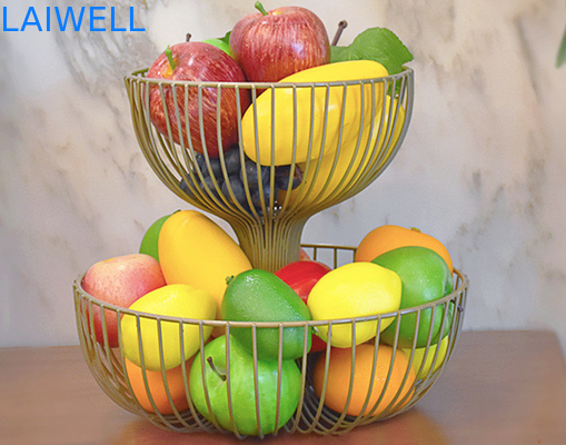 Conception personnalisée cuisson en fer noir plaque de fruits en métal à 2 couches 27*35*24CM