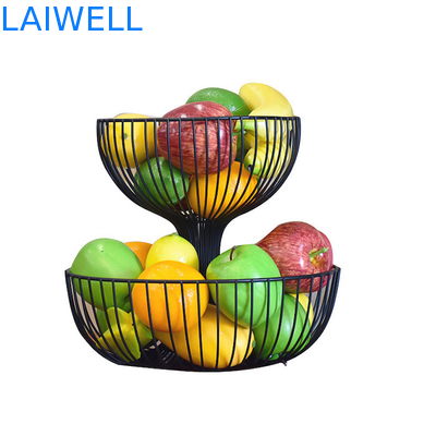 Conception personnalisée cuisson en fer noir plaque de fruits en métal à 2 couches 27*35*24CM