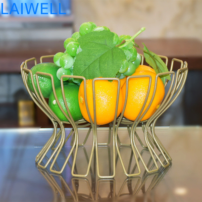 25*22*16CM Logo gravé au laser Noir Boulangerie Européenne Art de fer panier de fruits Appareils ménagers en métal Pour les besoins du client