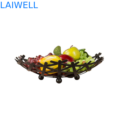 Appareils ménagers en métal personnalisés 35*9CM Bronze cuisson créative plateau de fruits en fer