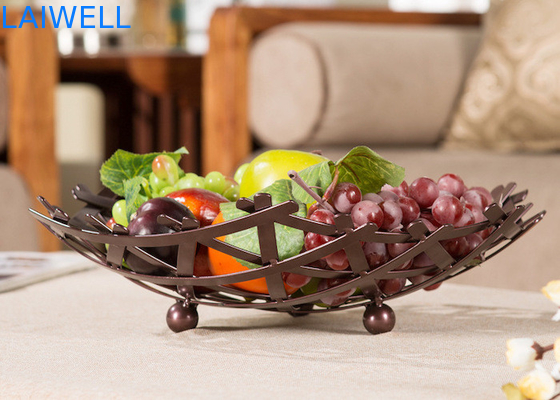 Appareils ménagers en métal personnalisés 35*9CM Bronze cuisson créative plateau de fruits en fer