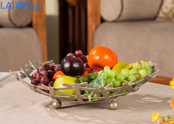 Appareils ménagers en métal personnalisés 35*9CM Bronze cuisson créative plateau de fruits en fer