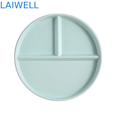 22 cm de blé vert fibre de paille Il y a des compartiments anti-chute Plate alimentaire écologique Dining écologique fournitures de vaisselle