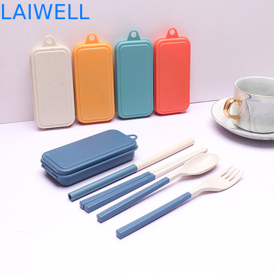 Couverts portables en fibres de paille de blé vert de 5 PC, polyvalents, biodégradables, accessoires de vaisselle de cuisine, durables et adaptés aux repas chauds et froids