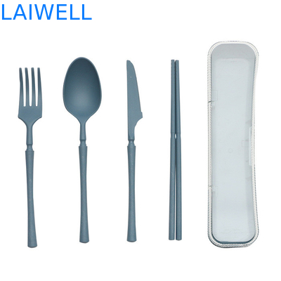Ensemble de couverts pliables de 4 PC résistant aux températures élevées accessoires de vaisselle écologique en fibre de paille de blé Tailles différentes