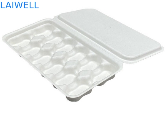 Couleur blanche Bagasse durable Boîte à café non toxique et sans danger pour les aliments Biodégradable EcoPack accessoires avec marque personnalisée