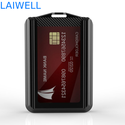 74*110*18MM personnalisé Couleur grise RFID Carte en aluminium Portefeuille de support de marque personnalisé Multifonctionnel