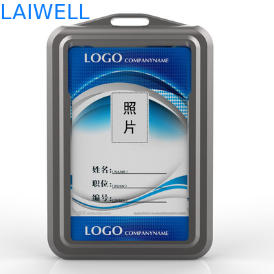 74*110*18MM personnalisé Couleur grise RFID Carte en aluminium Portefeuille de support de marque personnalisé Multifonctionnel