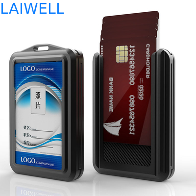 74*110*18MM personnalisé Couleur grise RFID Carte en aluminium Portefeuille de support de marque personnalisé Multifonctionnel