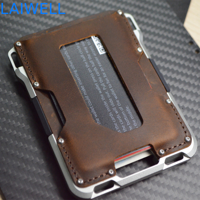 EXW Délai de livraison Carte de portefeuille en aluminium avec bande de silicone et design de luxe