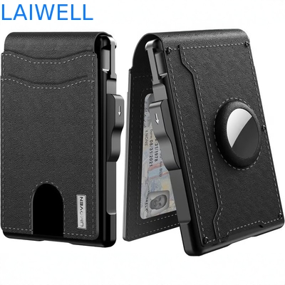 Portefeuille de carte RIFD en aluminium noir personnalisé Se démarquer avec votre stratégie de marque