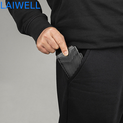 11.2*7.4*1.7cm Noir Porte-cartes RFID en aluminium haute capacité Remplace jusqu'à 12 cartes Parfait pour les voyages d'affaires