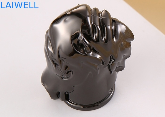 Polissage noir placage design créatif moulage sous pression alliage de zinc couvercles de flacons de parfum personnalisation de la marque dans le moule pour des solutions d'emballage sophistiquées