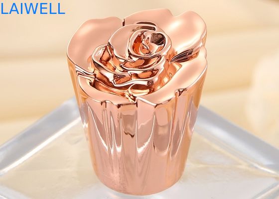 Caps de bouteille de parfum en alliage de zinc moulé sous pression de couleur or plaqué au design unique et luxueux moderne, s'adaptant à la plupart des bouteilles selon le design demandé