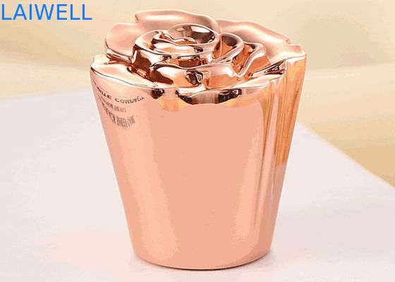 Caps de bouteille de parfum en alliage de zinc moulé sous pression de couleur or plaqué au design unique et luxueux moderne, s'adaptant à la plupart des bouteilles selon le design demandé