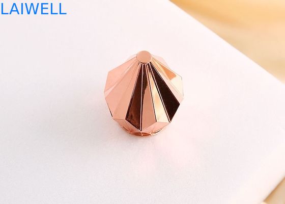 Coupe de bouteille de parfum en alliage de zinc en forme de diamant de luxe unique couleur or