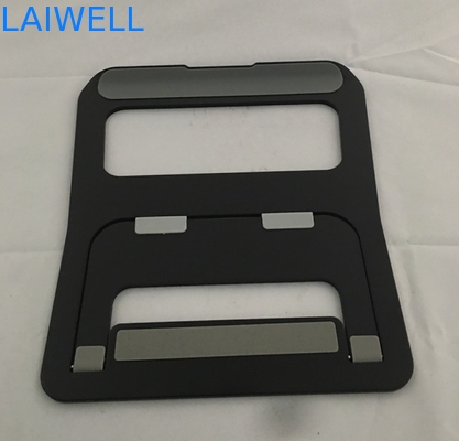 Plateau en aluminium de anodisation d'ordinateur portable de 230*210*4mm Macbook de support noir en métal