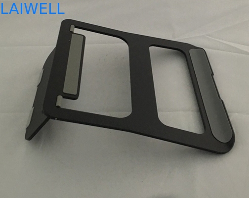 Plateau en aluminium de anodisation d'ordinateur portable de 230*210*4mm Macbook de support noir en métal