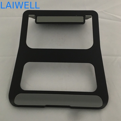Plateau en aluminium de anodisation d'ordinateur portable de 230*210*4mm Macbook de support noir en métal