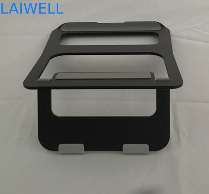 Plateau en aluminium de anodisation d'ordinateur portable de 230*210*4mm Macbook de support noir en métal