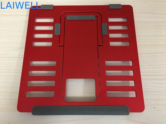 Support portatif Ipad d'ordinateur portable en métal de poids léger rouge de GV 4mm lisant le support