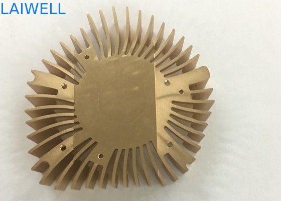 Métal de commande numérique par ordinateur de l'aluminium 6061 de Customzied emboutissant le refroidisseur de anodisation d'unité centrale de traitement d'ordinateur portable d'or