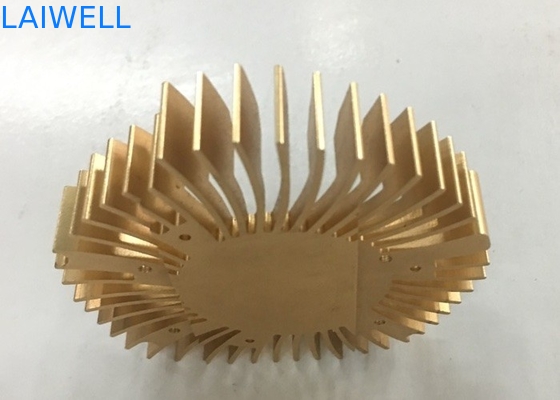 Métal de commande numérique par ordinateur de l'aluminium 6061 de Customzied emboutissant le refroidisseur de anodisation d'unité centrale de traitement d'ordinateur portable d'or