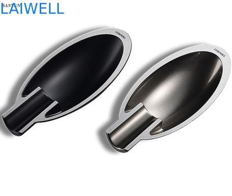 Cendrier de poche en métal vintage réutilisable et portable en alliage de zinc moulé sous pression avec procédé de placage noir 165*35mm